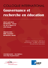 flyer Colloque Gouvernance et recherche en éducation